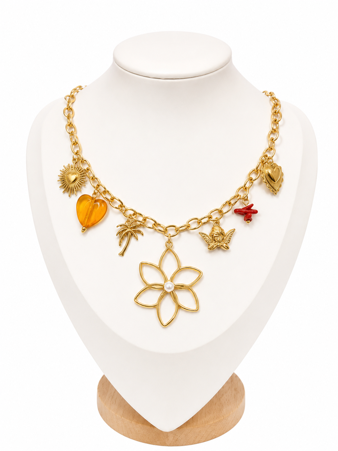 Golden Paradise Charm Necklace