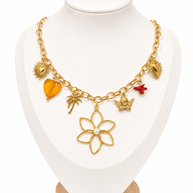 Golden Paradise Charm Necklace