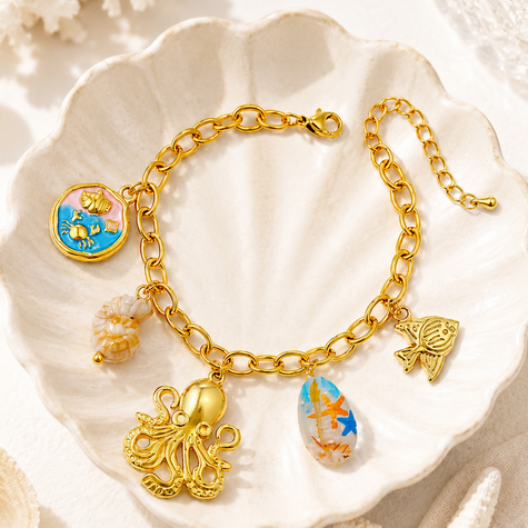 The Ocean Treasure Charm Bracelet