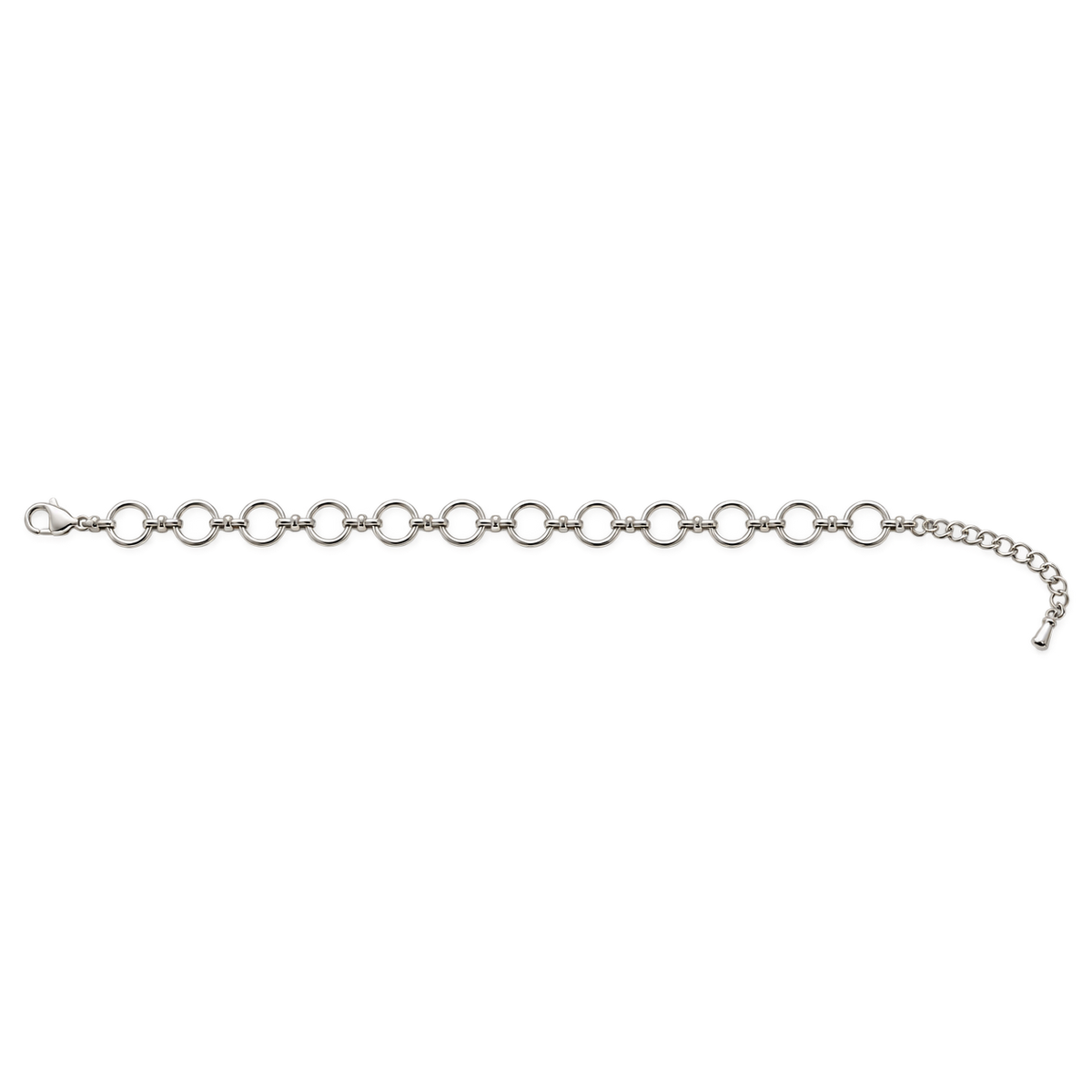 Statement Circle Link Charm Bracelet 3 Charm