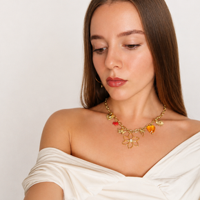 Golden Paradise Charm Necklace