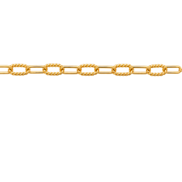 Twisted Rope Link Charm Bracelet 3 Charm
