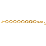 Chunky Oval Link Charm Bracelet 3 charm