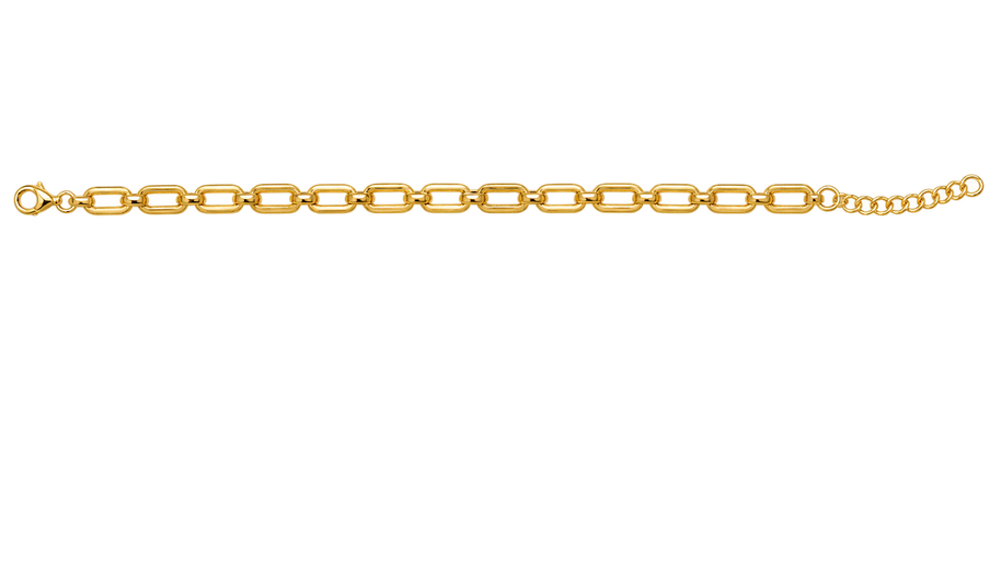 Classic Paper Link Charm Bracelet 3 charm
