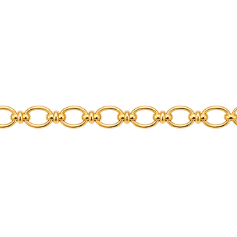 Statement Oval Link Charm Bracelet 3 charm