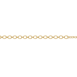 Textured Oval Link Charm Bracelet 3 charm