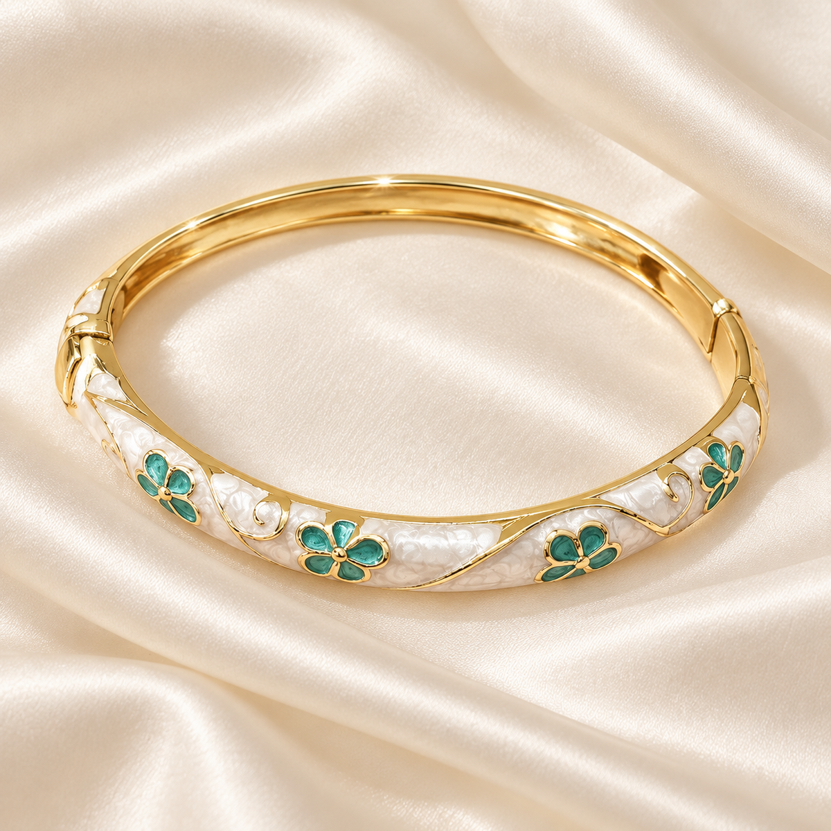 Florence Floral Enamel Bangle