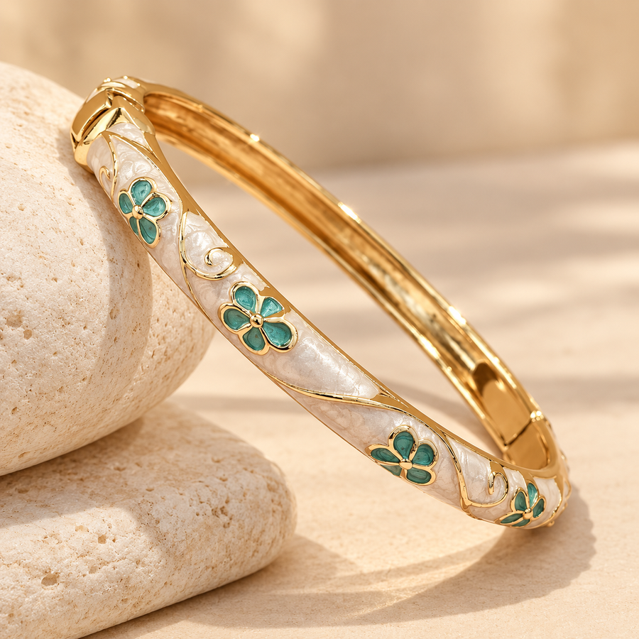 Florence Floral Enamel Bangle