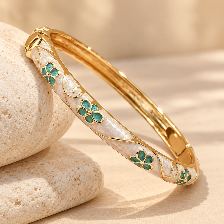 Florence Floral Enamel Bangle