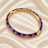 Amethyst Garden Enamel Bangle
