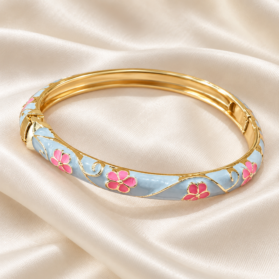 Amélie Blossom Enamel Bangle