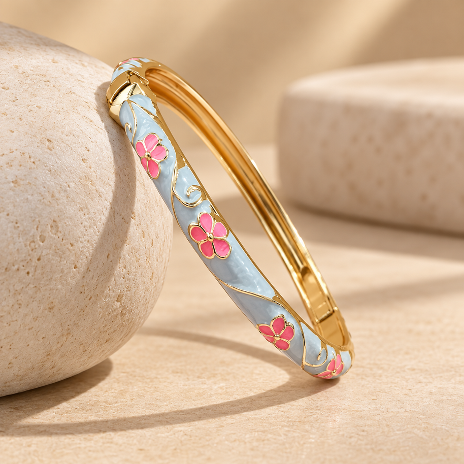 Amélie Blossom Enamel Bangle