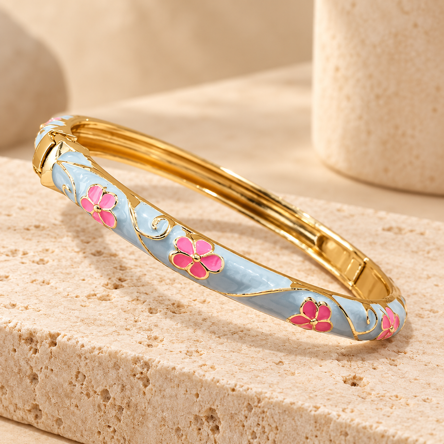 Amélie Blossom Enamel Bangle
