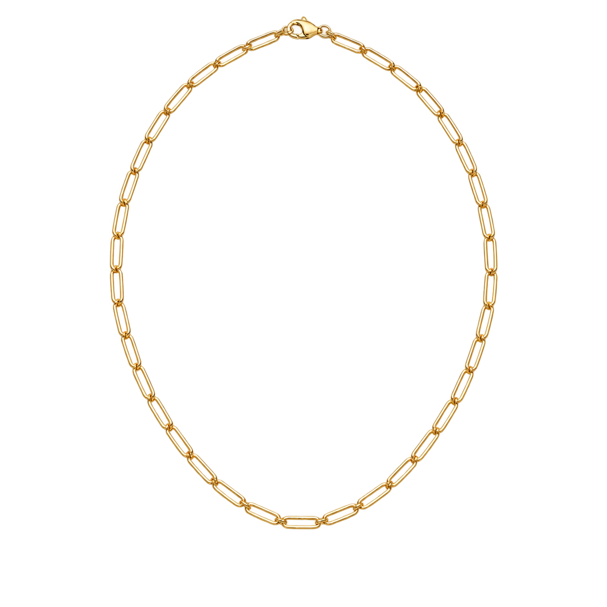 Classic Paper Link Charm Necklace (3 Charms)