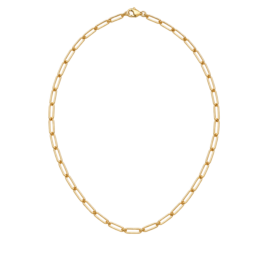 Classic Paper Link Charm Necklace (3 Charms)