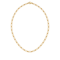 Classic Paper Link Charm Necklace (3 Charms)
